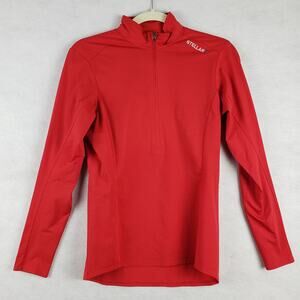 Stellar Equipment Size S Performance‎ 1/2 Zip Pullover Red Outdoor Ski Hiking
